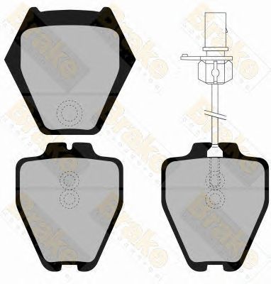 BRAKE ENGINEERING pa1329 -  Комплект тормозных колодок, дисковый тормоз